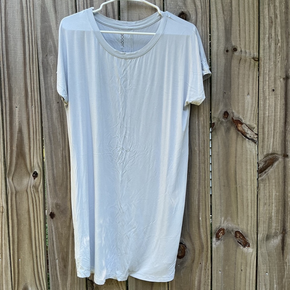 BOODY Cream Short Sleeve Tee Dress